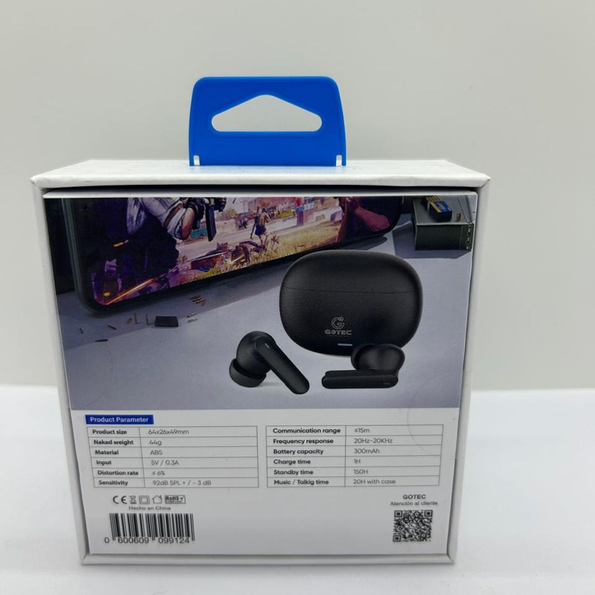 GENERICO - AUDIFONO BT GOTEC NEGRO CHUPON V53 CANCELACION DE RUIDO