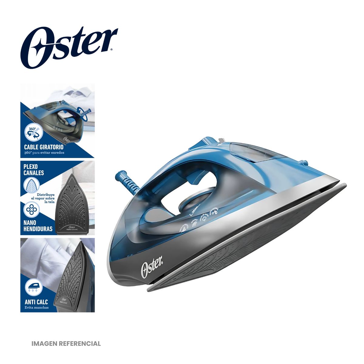 OSTER - Plancha de vapor Oster con base de cerámica GCSTBS6052