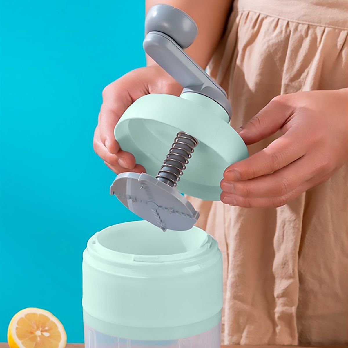 ELMEJORPRECIO - Triturador de Hielo Manual para Helados y Postres Verde