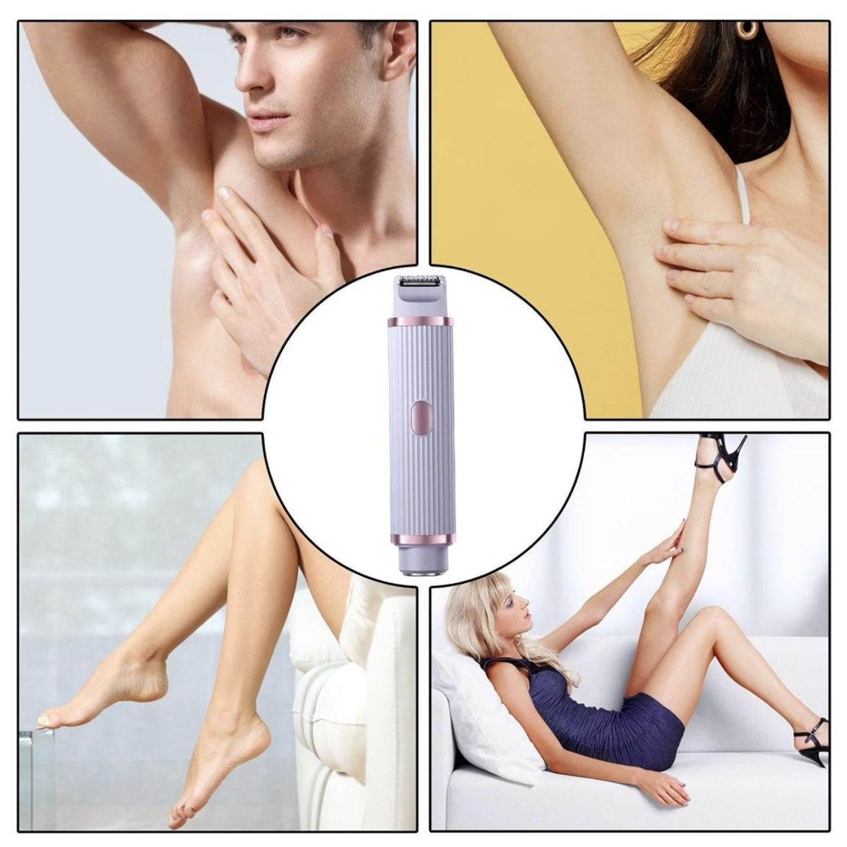 GENERICO - Afeitadora eléctrica Riastvy 2 en 1 para mujer