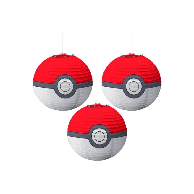 POKEMON - Pokemon Set de 3 faroles Pokeball