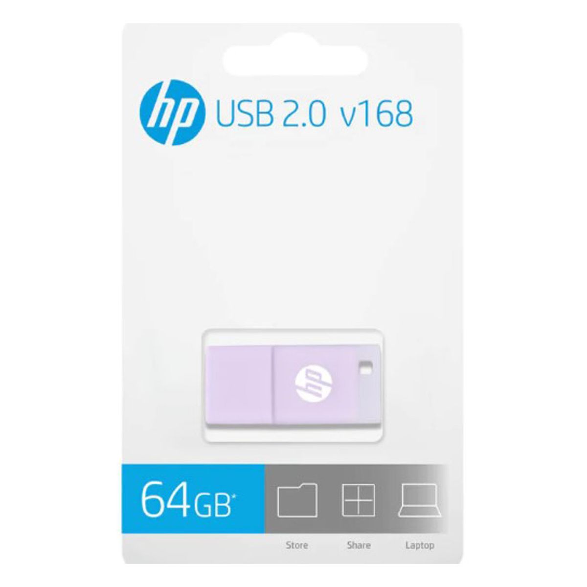 HP - Memoria USB 20 64GB V168P LILA - HPFD168P-64