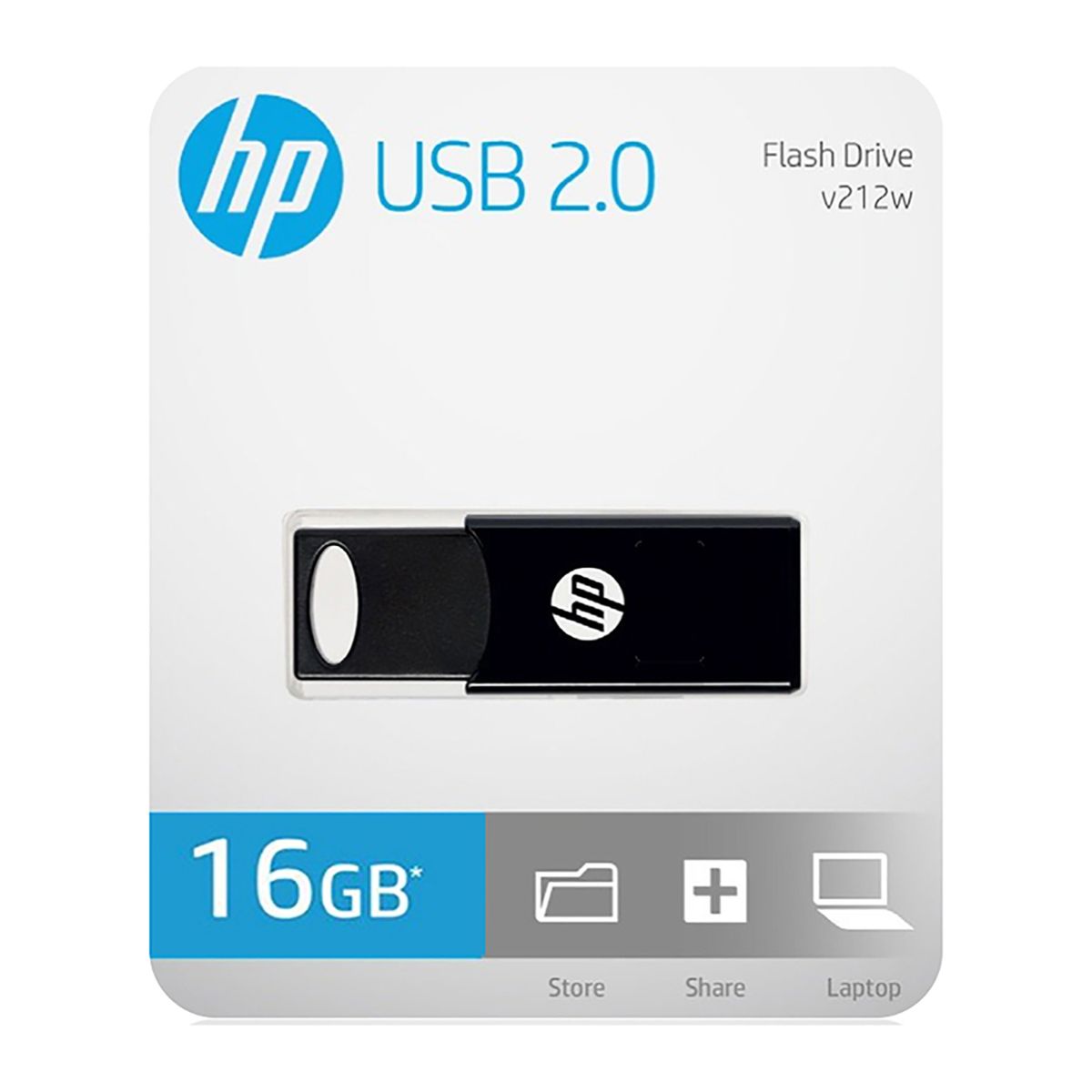HP - Memoria USB 20 16GB Flash Drive V212W Negro