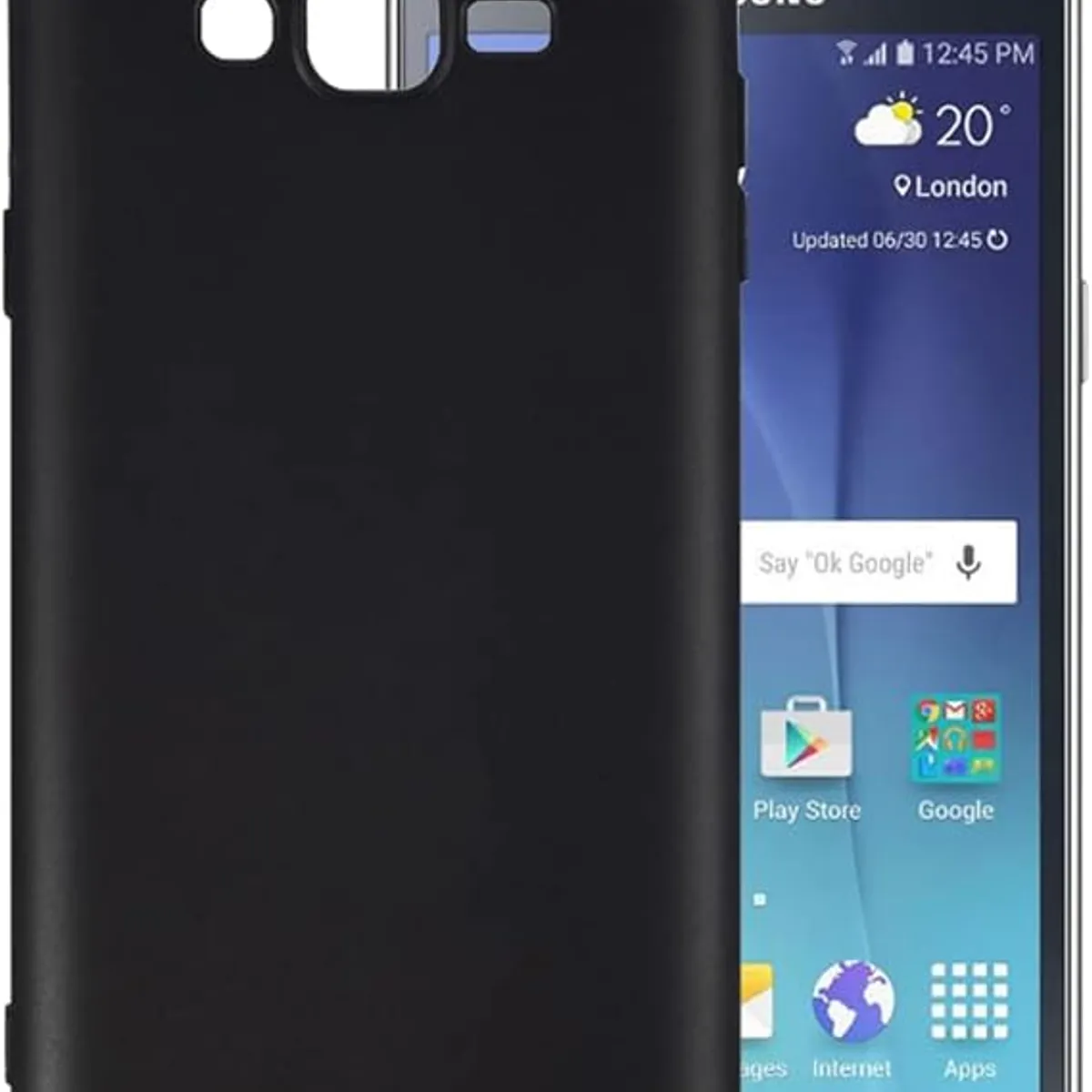 GENERICO - Case Protector para Samsung J7 NEO 2015 Silicona Negro