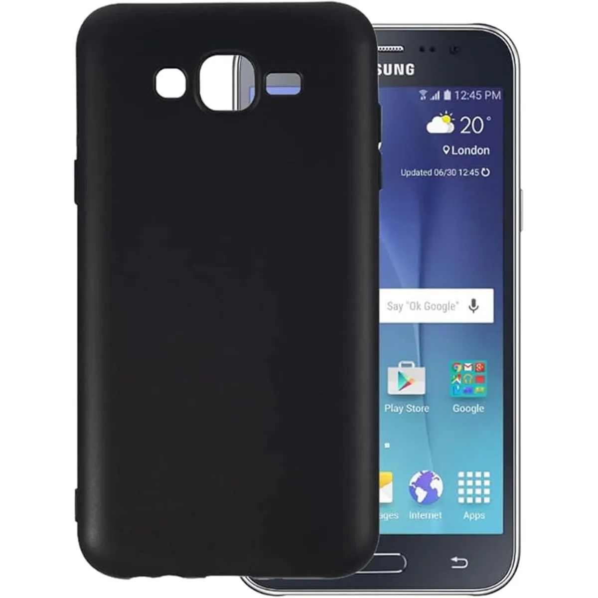 GENERICO - Case Protector para Samsung J7 NEO 2015 Silicona Negro