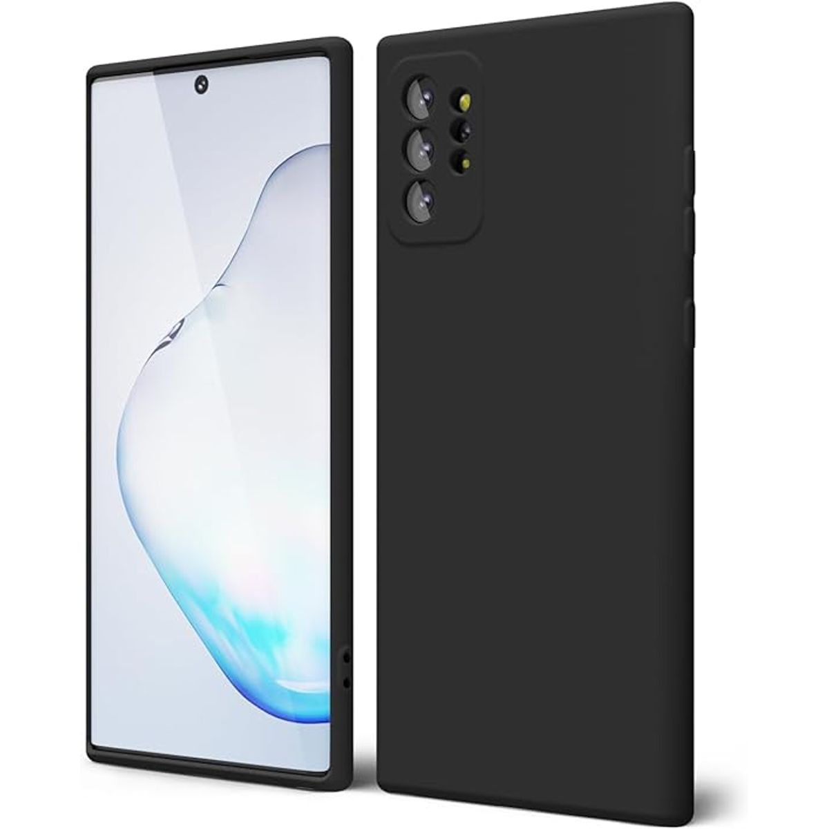 GENERICO - Case Protector para Samsung Note 10 PLUS Silicona Negro