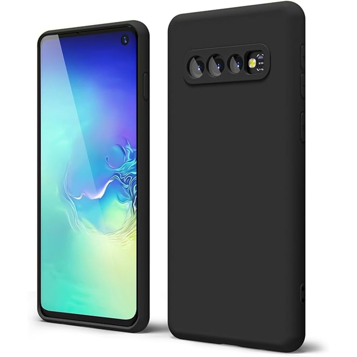 GENERICO - Case Protector para Samsung S10 PLUS Silicona Negro