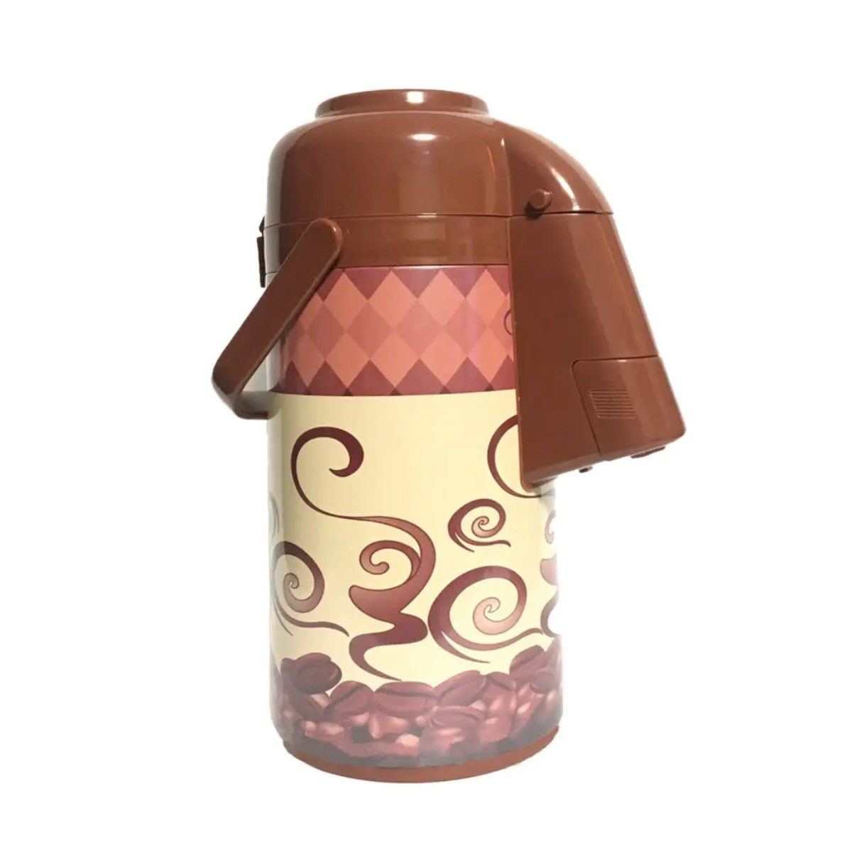 GENERICO - Termo Con Dispensador 3L Premium Acero Inoxidable Con Diseño Marrón