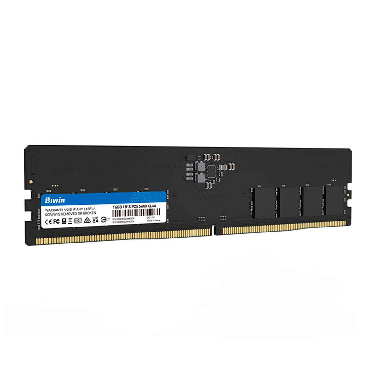 HP - MEMORIA BIWIN UDIMM 16GB DDR5-5600 CL46 110V PN ME16GBW5600UD