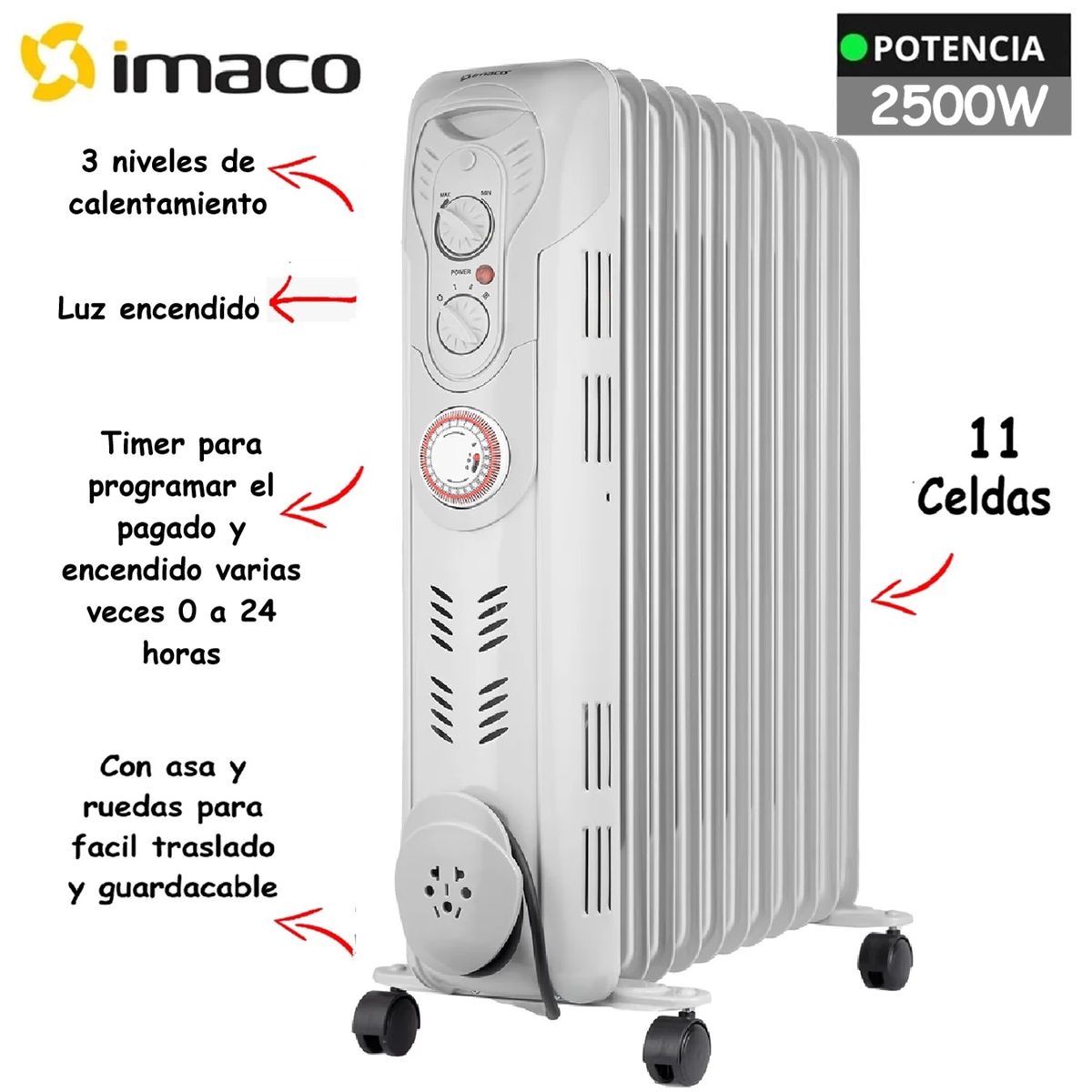 Imaco - Termoradiadores 11 Celdas OFR11AO  Imaco