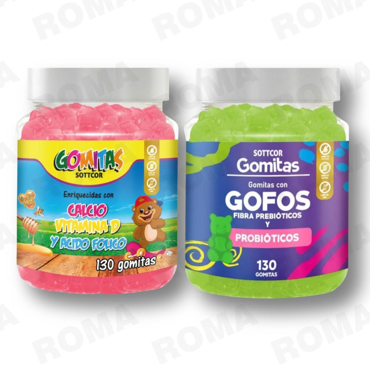 GENERICO - PACK 2 GOMITAS CALCIO NIÑOS  + GOFOS PARA NIÑOS 260 UND