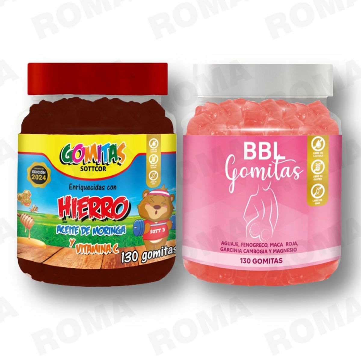 GENERICO - PACK 2 GOMITAS HIERRO NIÑOS  + GOMITAS AGUAJE BBL 260 UND