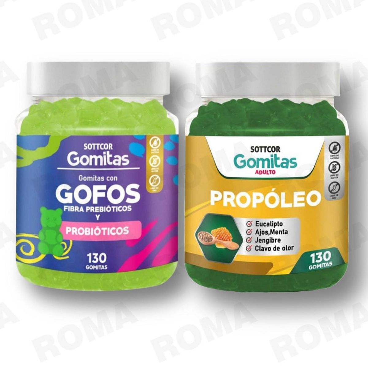 GENERICO - PACK 2 GOMITAS GOFOS PARA NIÑOS + PROPOLEO ADULTO 260 UND