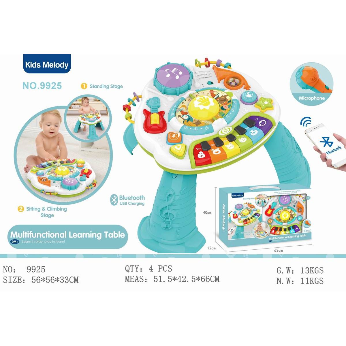 GENERICO - MESA DE APRENDIZAJE INTERACTIVA MULTIFUNCIONAL PARA BEBÉS