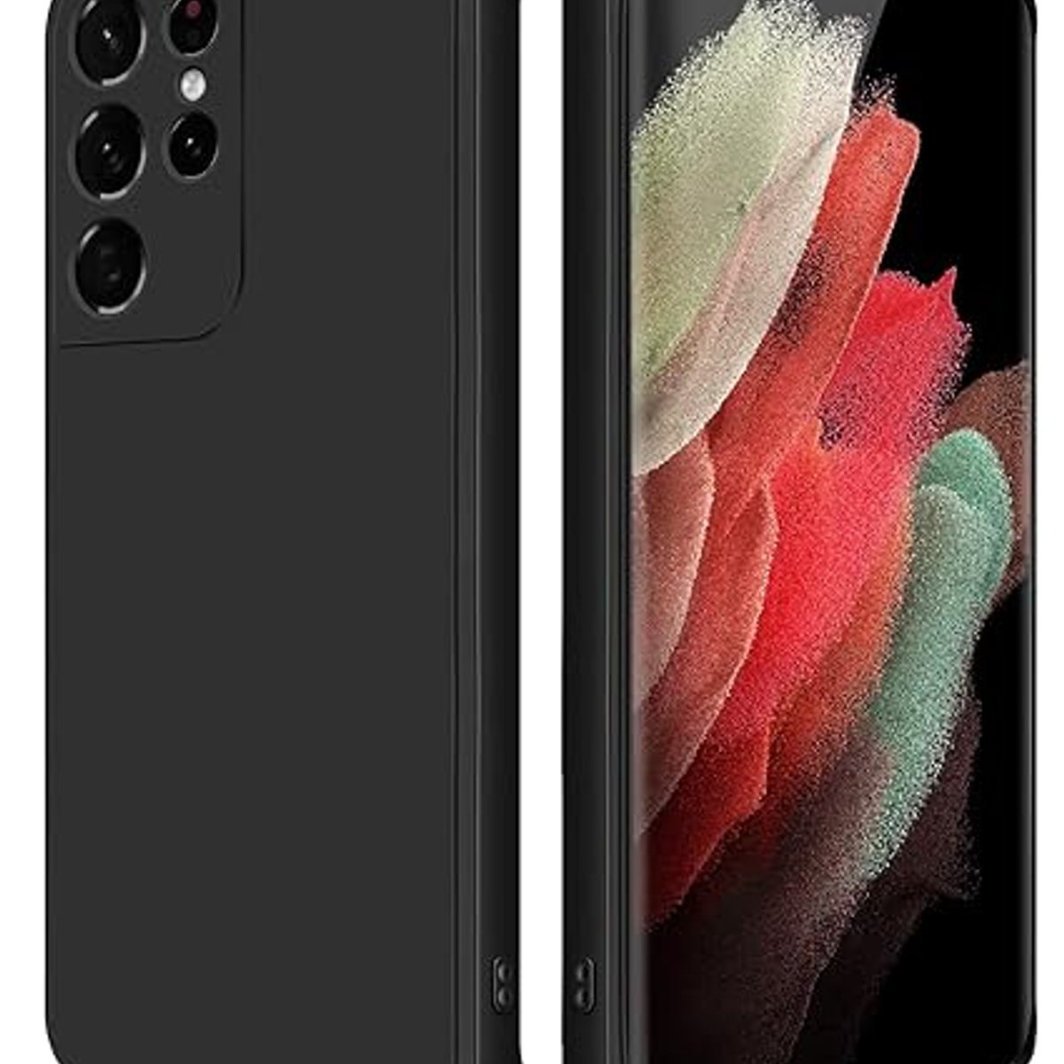 GENERICO - Case Protector para Samsung S21 ULTRA Silicona Negro