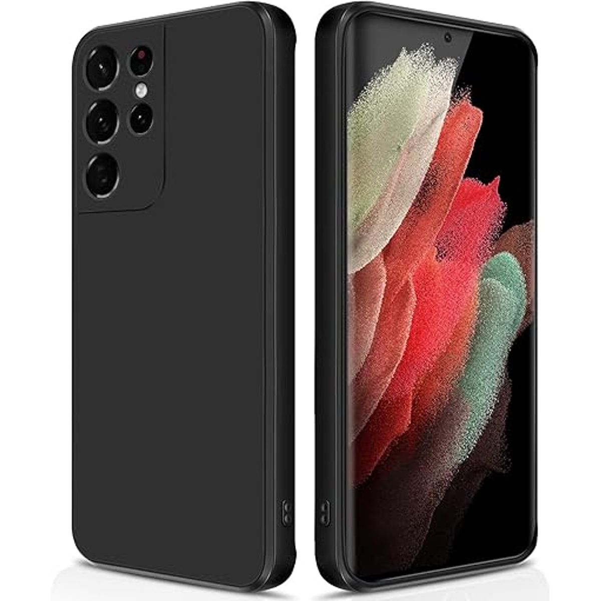 GENERICO - Case Protector para Samsung S21 ULTRA Silicona Negro