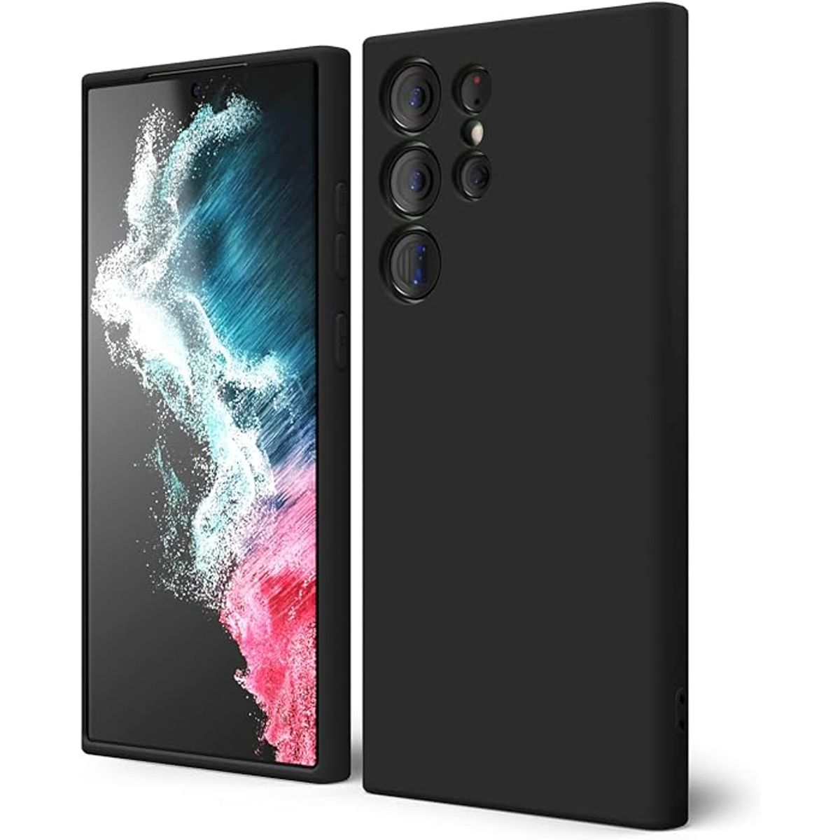 GENERICO - Case Protector para Samsung S22 ULTRA Silicona Negro