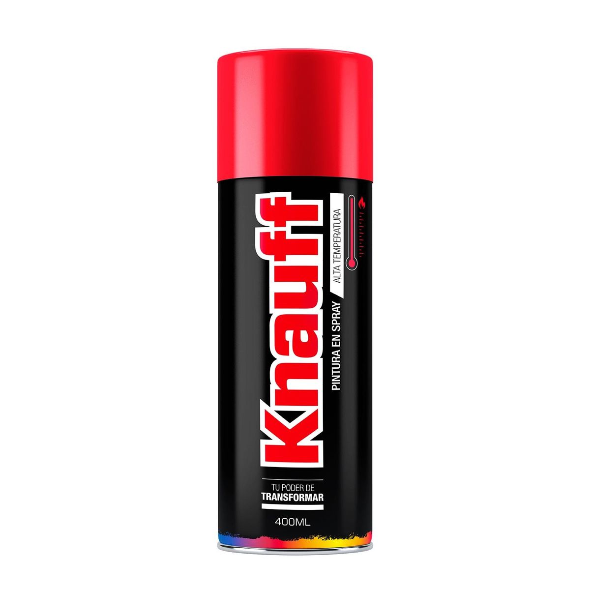 KNAUF - Pintura Spray Alta Temperatura Rojo Brillante 400ML KNAUFF
