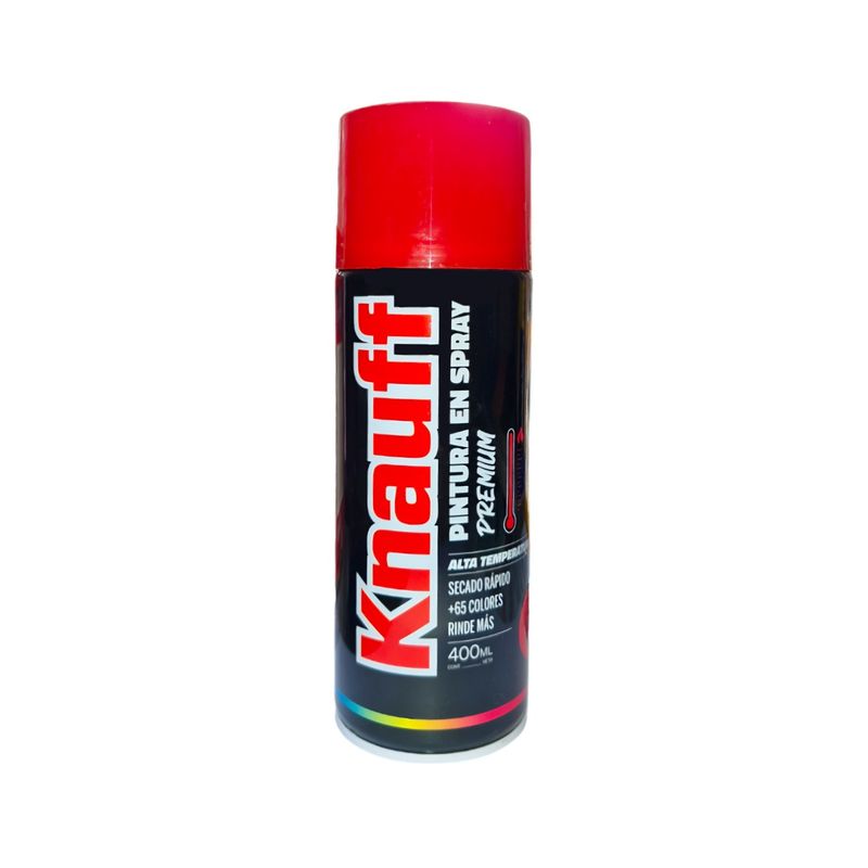 KNAUF - Pintura Spray Alta Temperatura Rojo Brillante 400ML KNAUFF