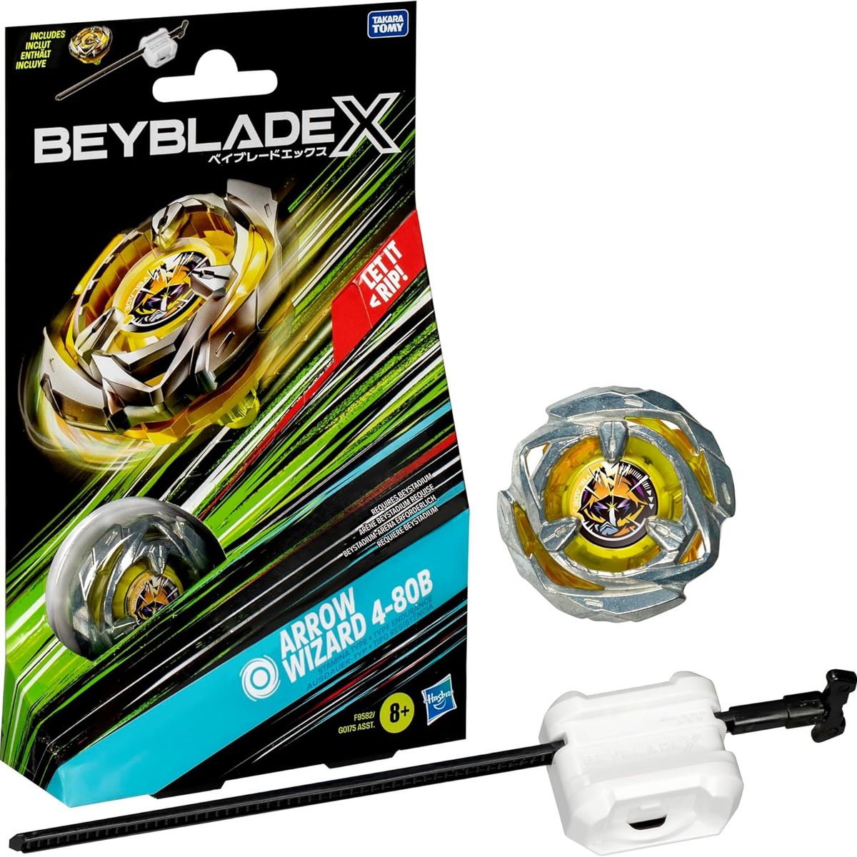 HASBRO - BEYBLADE X Arrow Wizard Stamina 4-80B con lanzador