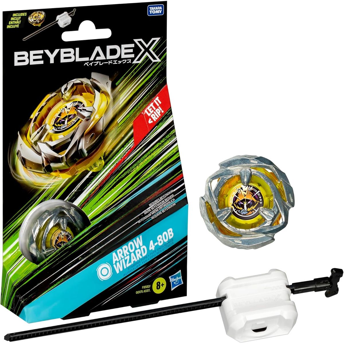 HASBRO - BEYBLADE X Arrow Wizard Stamina 4-80B con lanzador