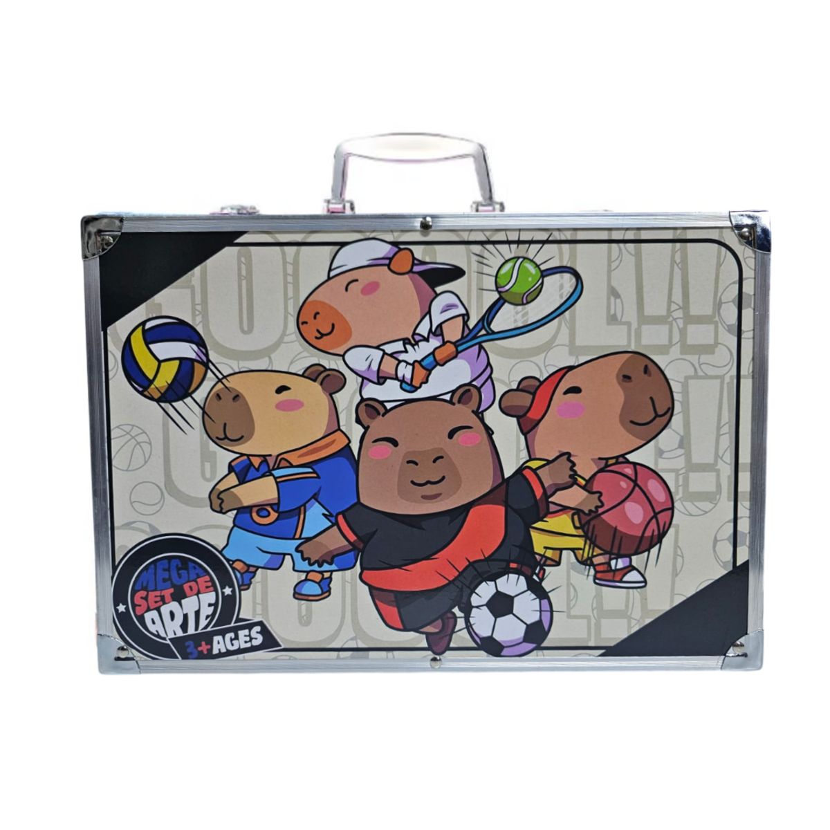 GENERICO - MALETIN MEGA SET DE ARTE 132 PZS CAPIBARAS DEPORTES
