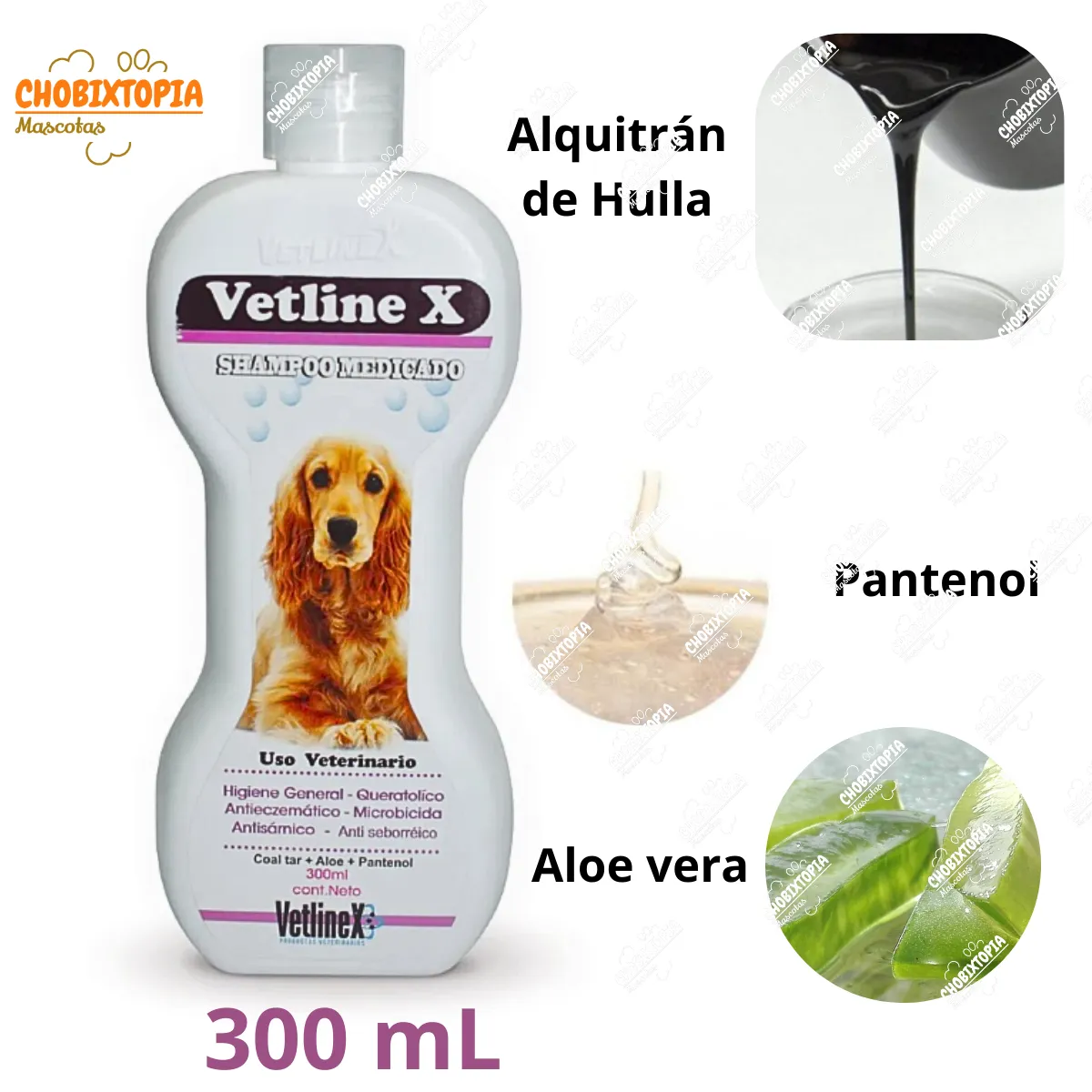 VETLINEX - SHAMPOO MEDICADO PARA PERROS VETLINEX - X 300 mL