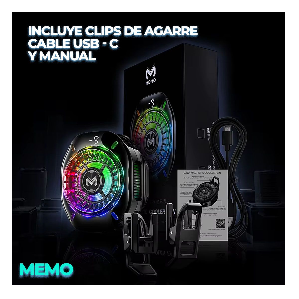 MEMO - Cooler Para Celular Smartphone Ventilador Cx10 Memo