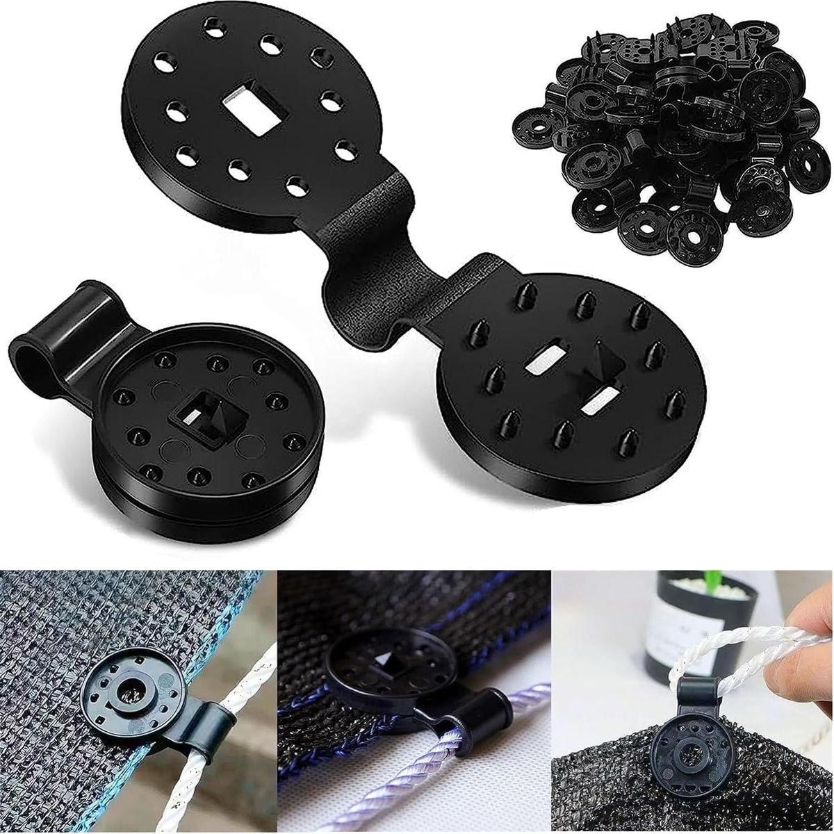 GENERICO - PACK X20 CLIP GANCHO BROCHE PARA MALLA RASCHEL GRANJA 10 X 3.7 CM