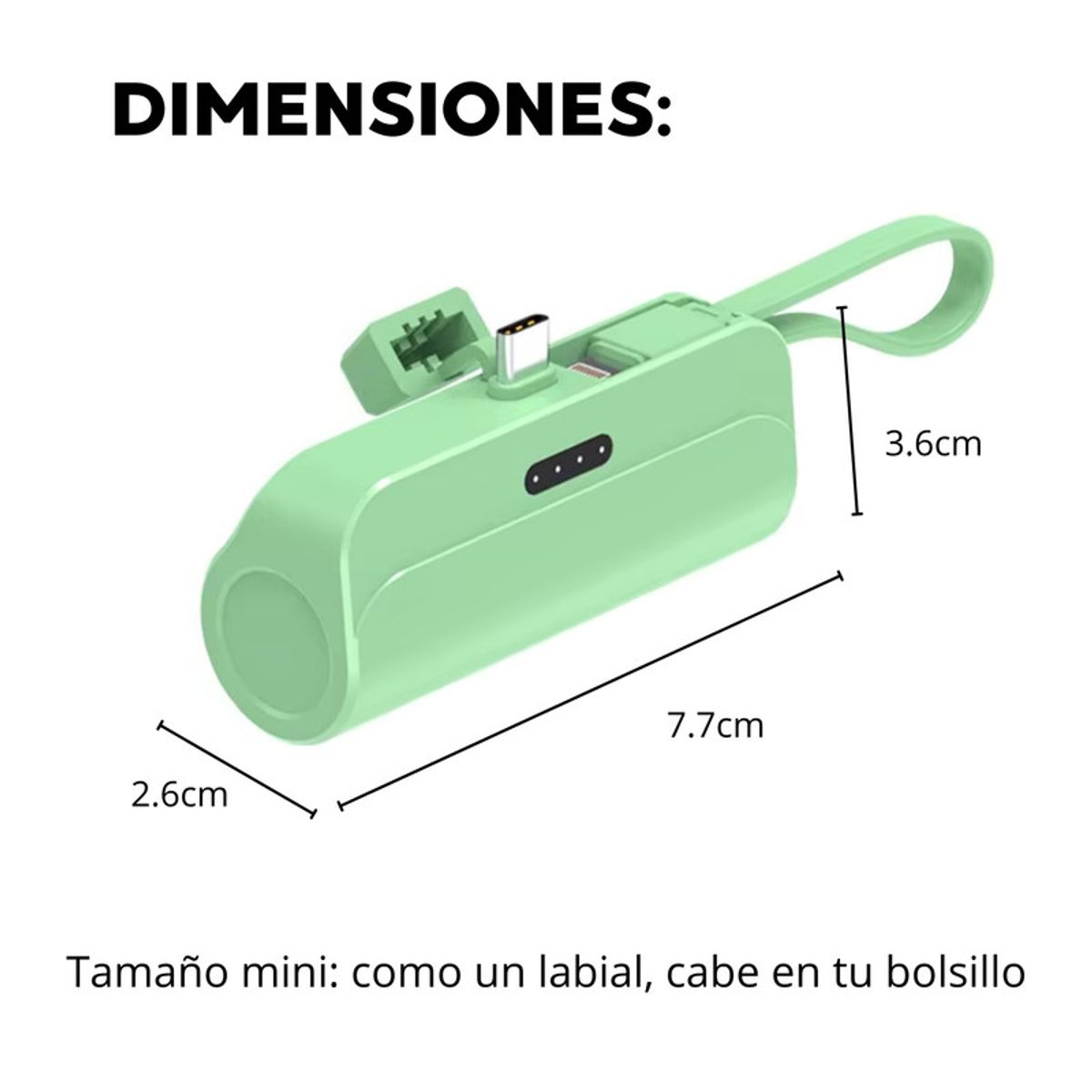 PENTHA - Cargador Portatil Banco de Energía 5000mAh 60W Carga Rápida MY-7394 Verde