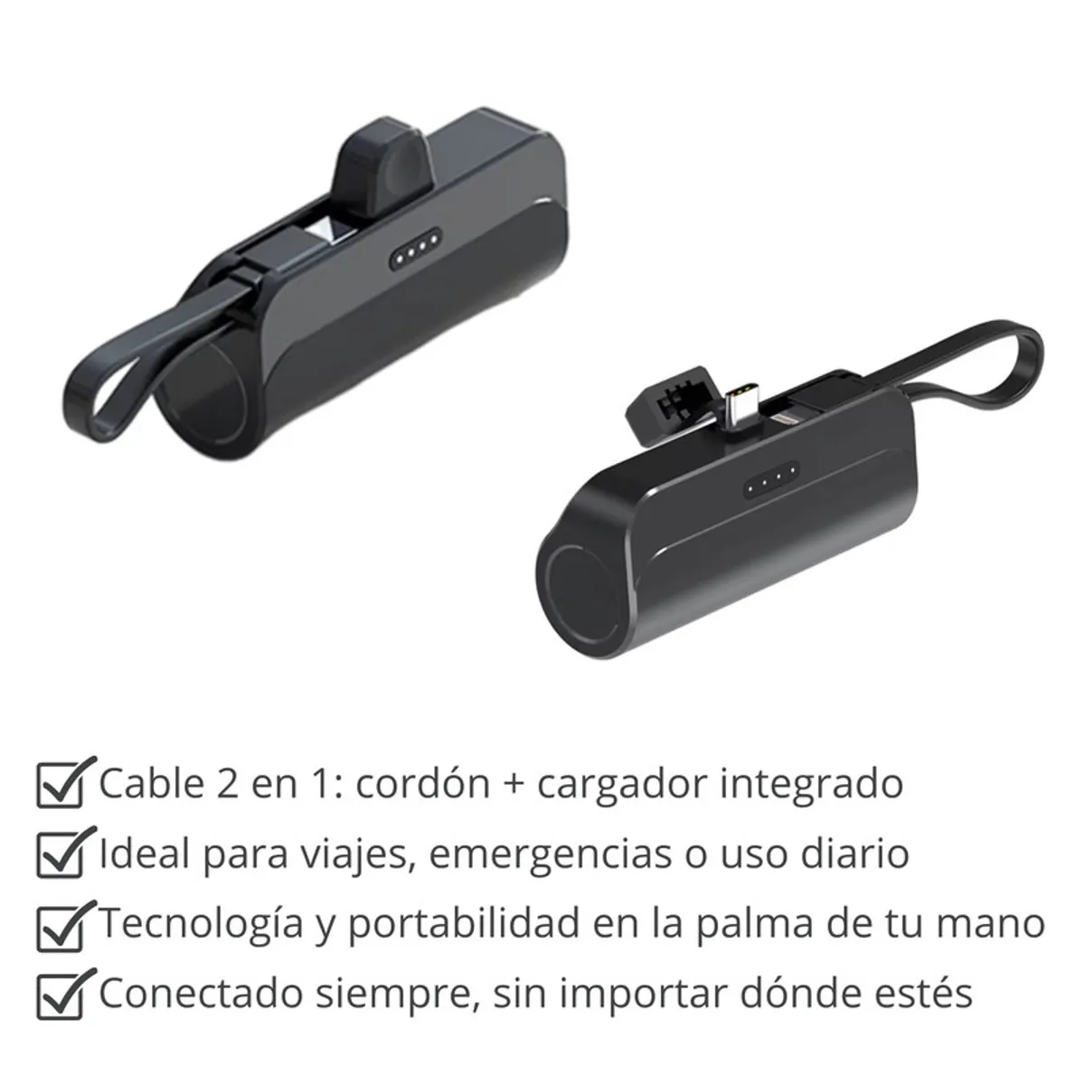 PENTHA - Cargador Portatil Banco de Energía 5000mAh 60W Carga Rápida MY-7394 Negro