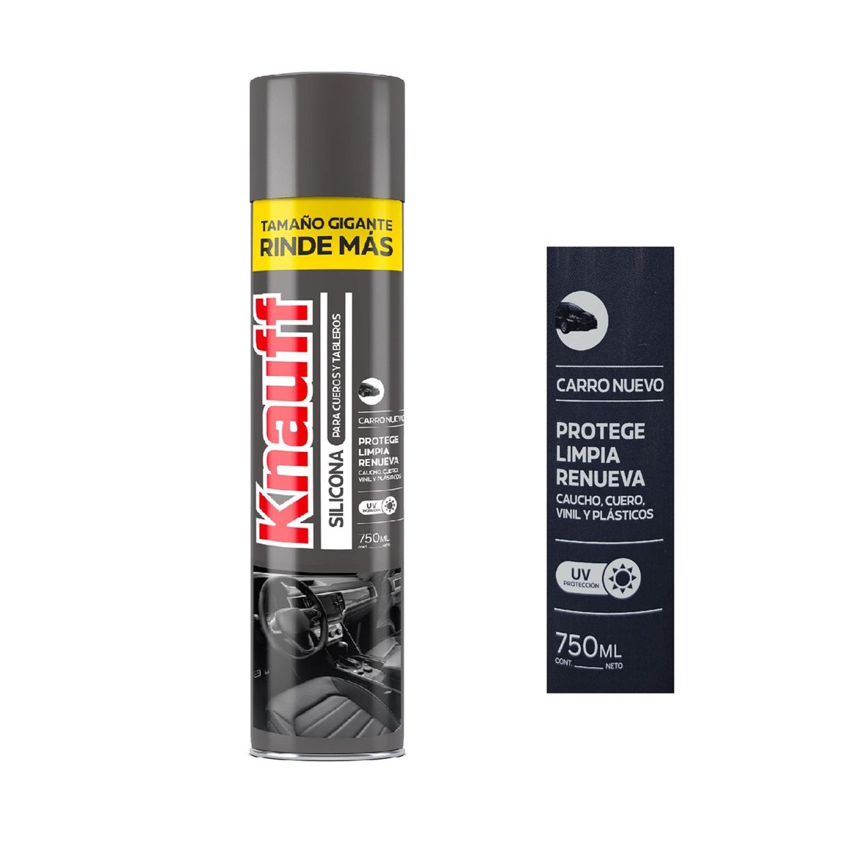 KNAUF - Silicona para Cueros y Tableros Aroma Carro Nuevo 750 ml