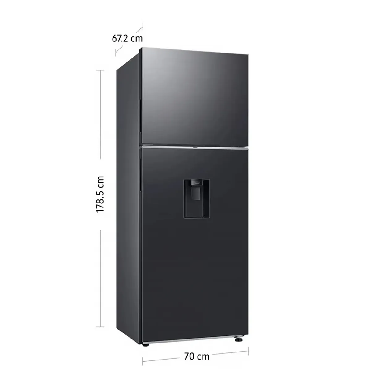 SAMSUNG - REFRIGERADORA SAMSUNG TOP MOUNT 394LT RT42DG6770B1 NEGRO