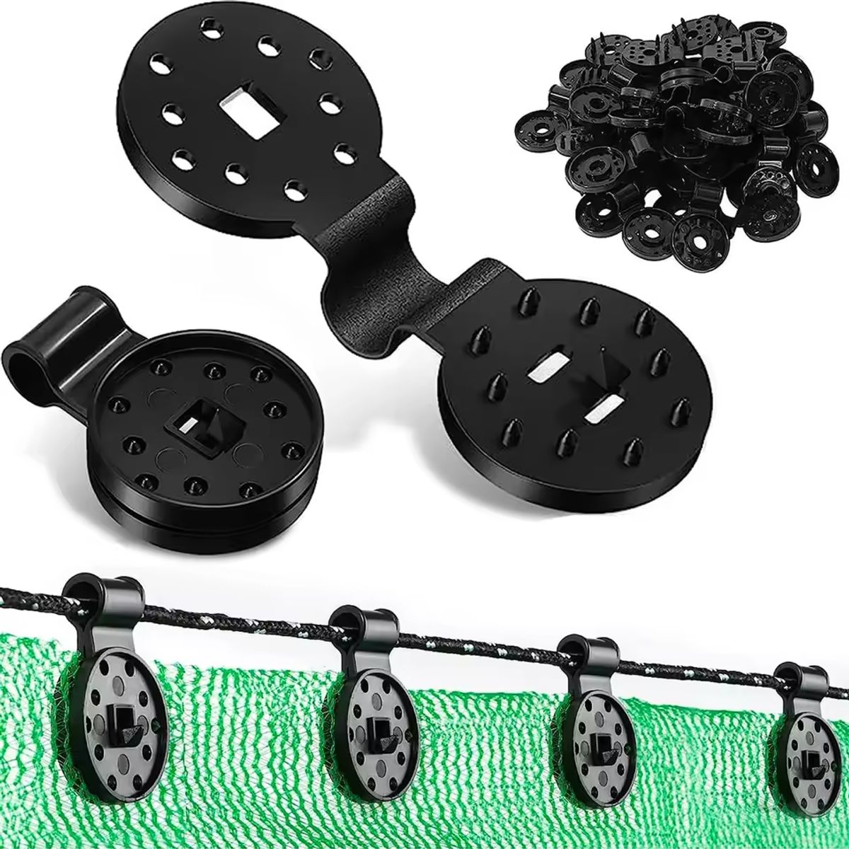 PACK X 30 CLIPS GANCHO PARA MALLA RASCHEL INVERNADERO 7.3 x 2.7 CM, marca GENERICO - Foto Principal