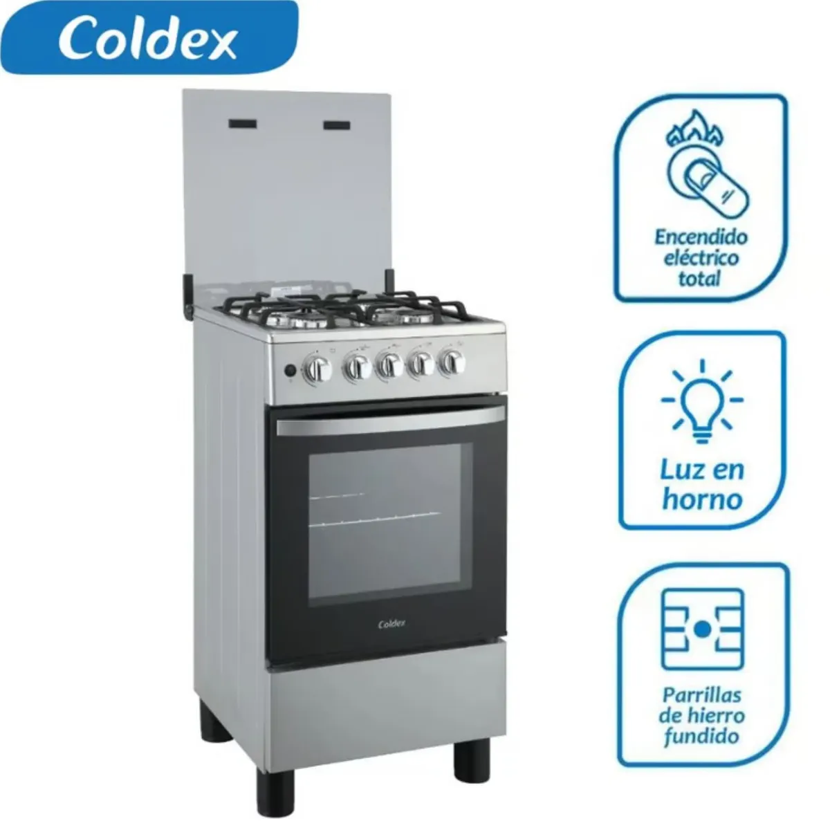 COLDEX - Cocina Coldex a Gas Basic 20" 4 Hornillas CX505 Plus