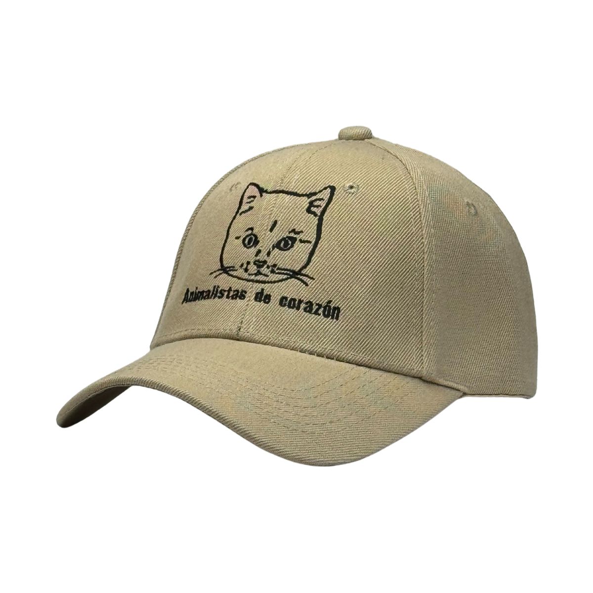 GENERICO - Gorra Unisex de Lona Beige bordado mascota con Visera Curva