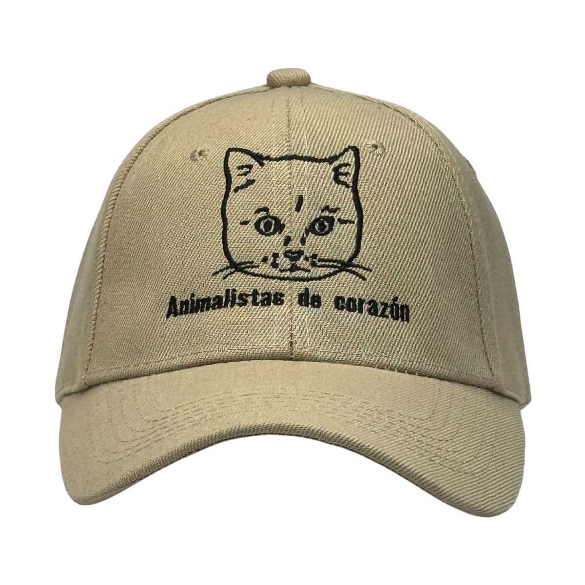 GENERICO - Gorra Unisex de Lona Beige bordado mascota con Visera Curva