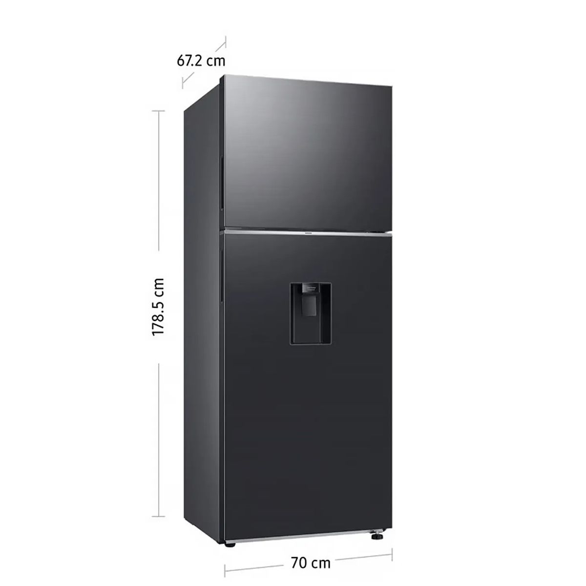 SAMSUNG - REFRIGERADORA SAMSUNG TOP MOUNT 394LT RT42DG6770B1 NEGRO