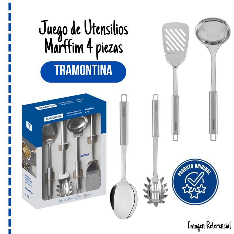 TRAMONTINA - Juego de Utensilios Tramontina Marffim x4 piezas