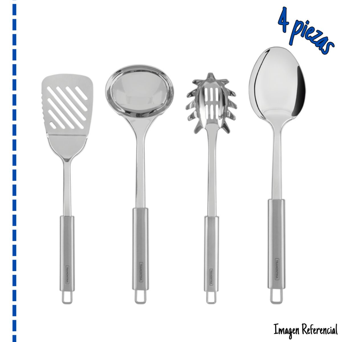TRAMONTINA - Juego de Utensilios Marffim x4 piezas