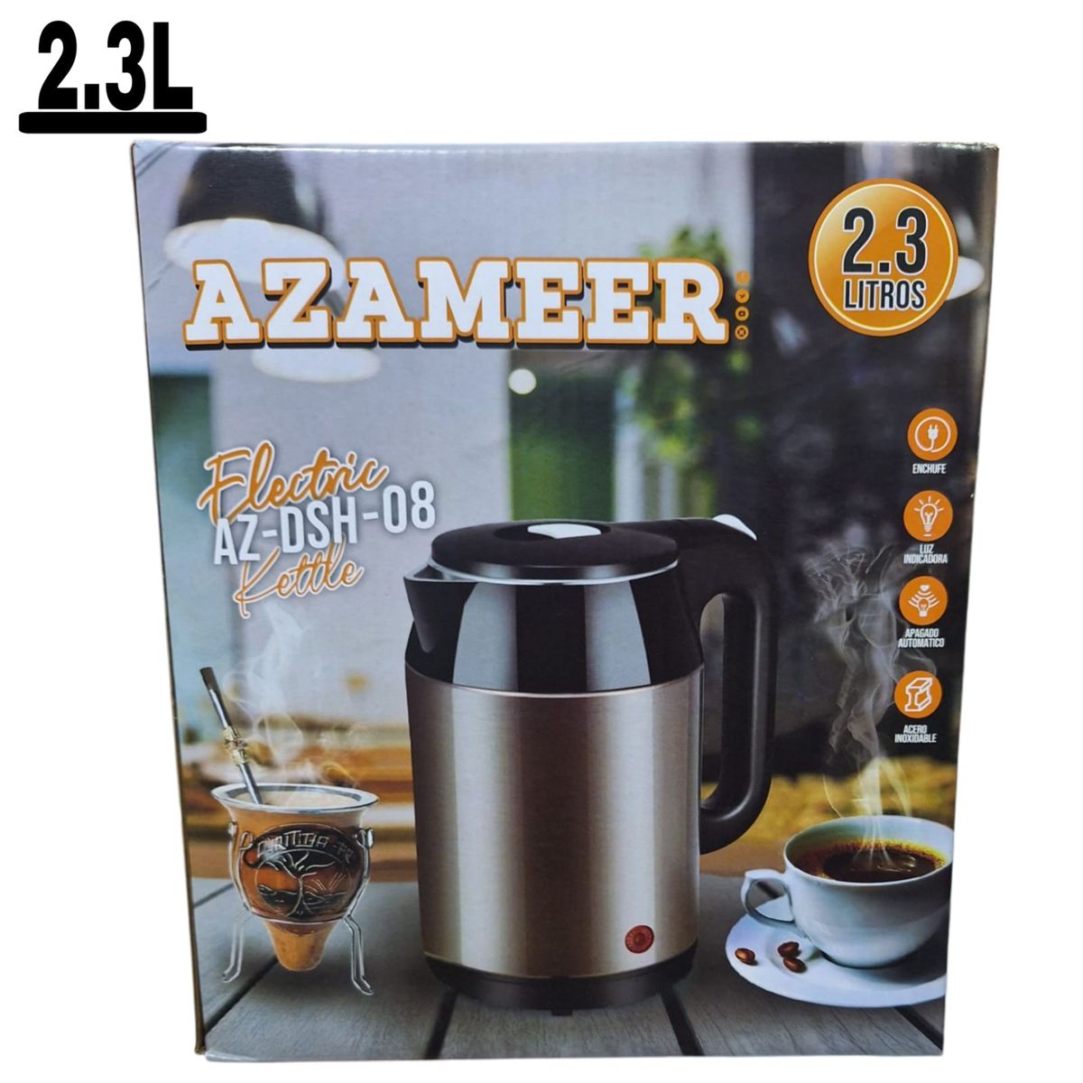 GENERICO - Hervidor Acero Electrico 2 Lt  AZAMEER