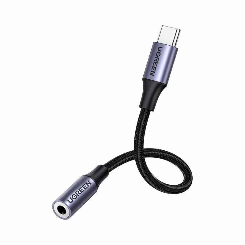 UGREEN - Adaptador Ugreen Audio USB-C a Jack 35mm Hembra 10Cm Gris AV142-30632