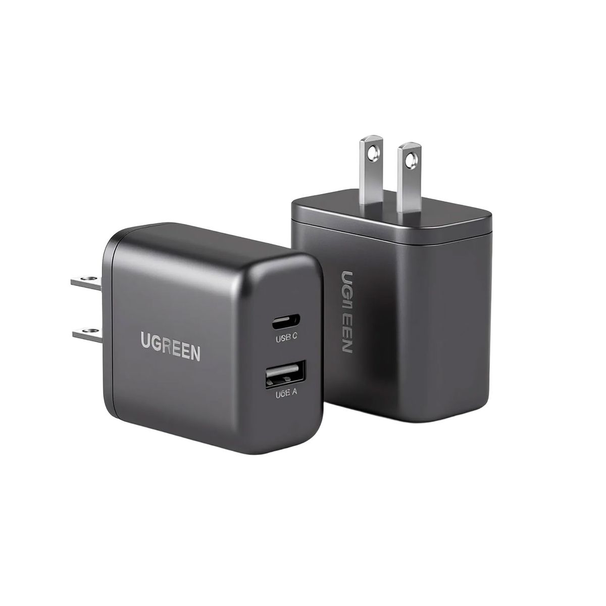 UGREEN - Cargador Ugreen 20W 2 Puertos Carga Rapida X227 45303 Negro