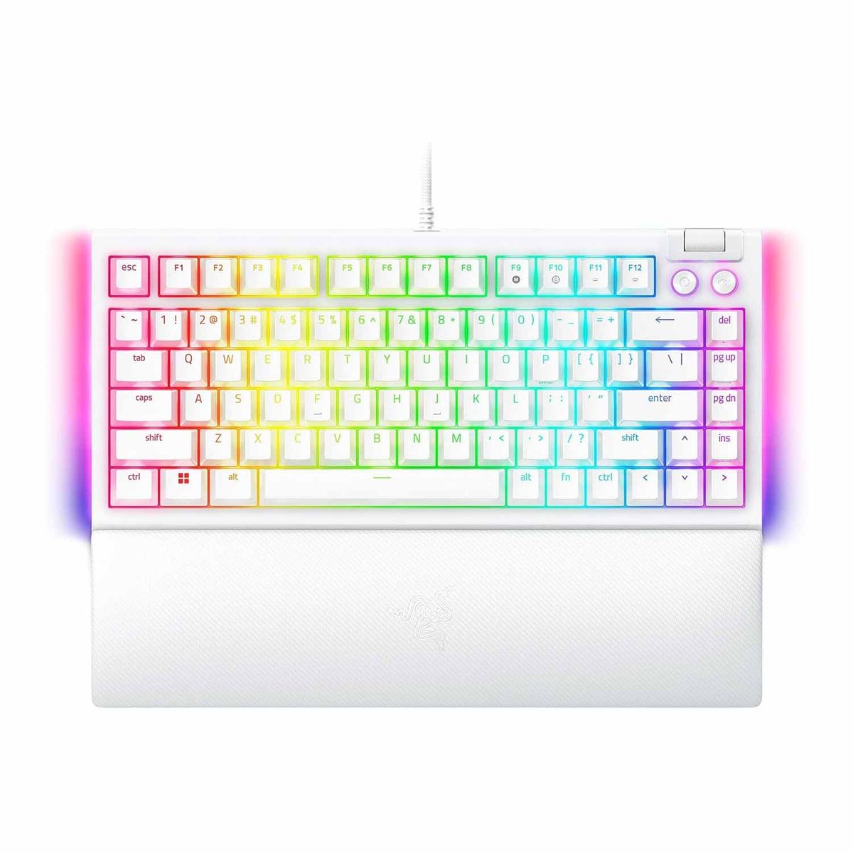 RAZER - Teclado Razer Blackwidow V4 75% Mechanical Us Sw Orange Chroma White