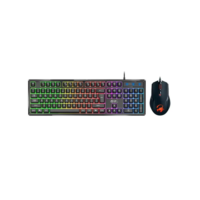 GENIUS - Kit Gamer Teclado Mouse Genius GX Scorpion KM-GX6 RGB 19 Teclas Black