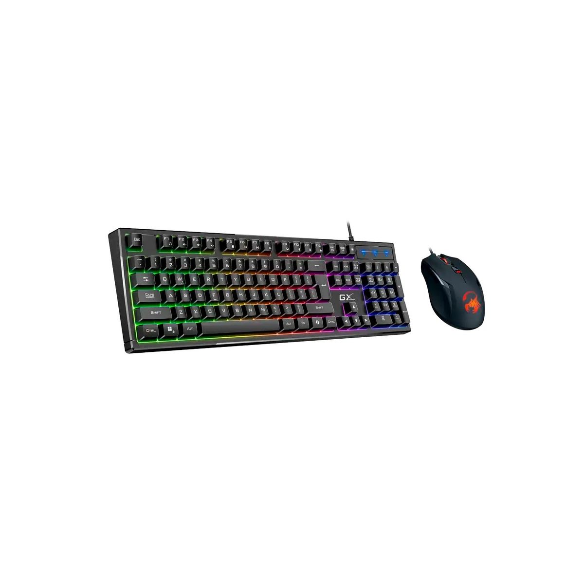 GENIUS - Kit Gamer Teclado Mouse Genius GX Scorpion KM-GX6 RGB 19 Teclas Black