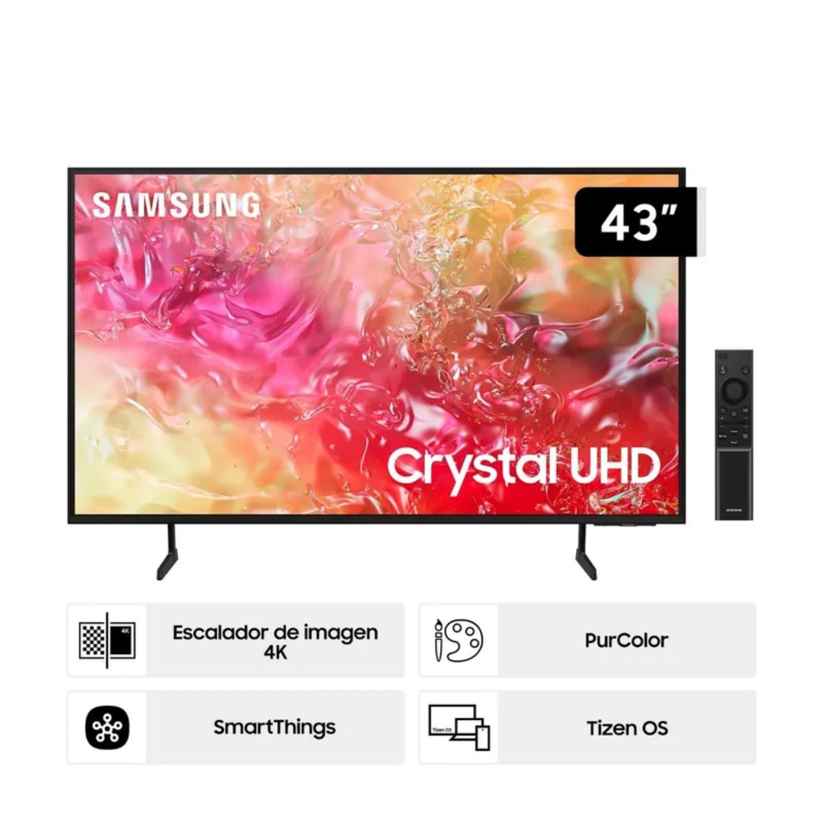 SAMSUNG - Televisor Samsung 43 Smart UHD 4K UN43DU7000G
