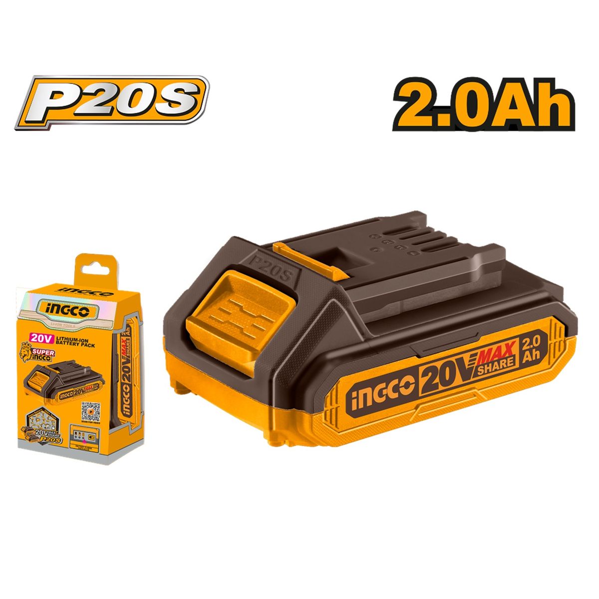 INGCO TOOLS - Batería de LITIO 20v 2ah INGCO FBLI20011