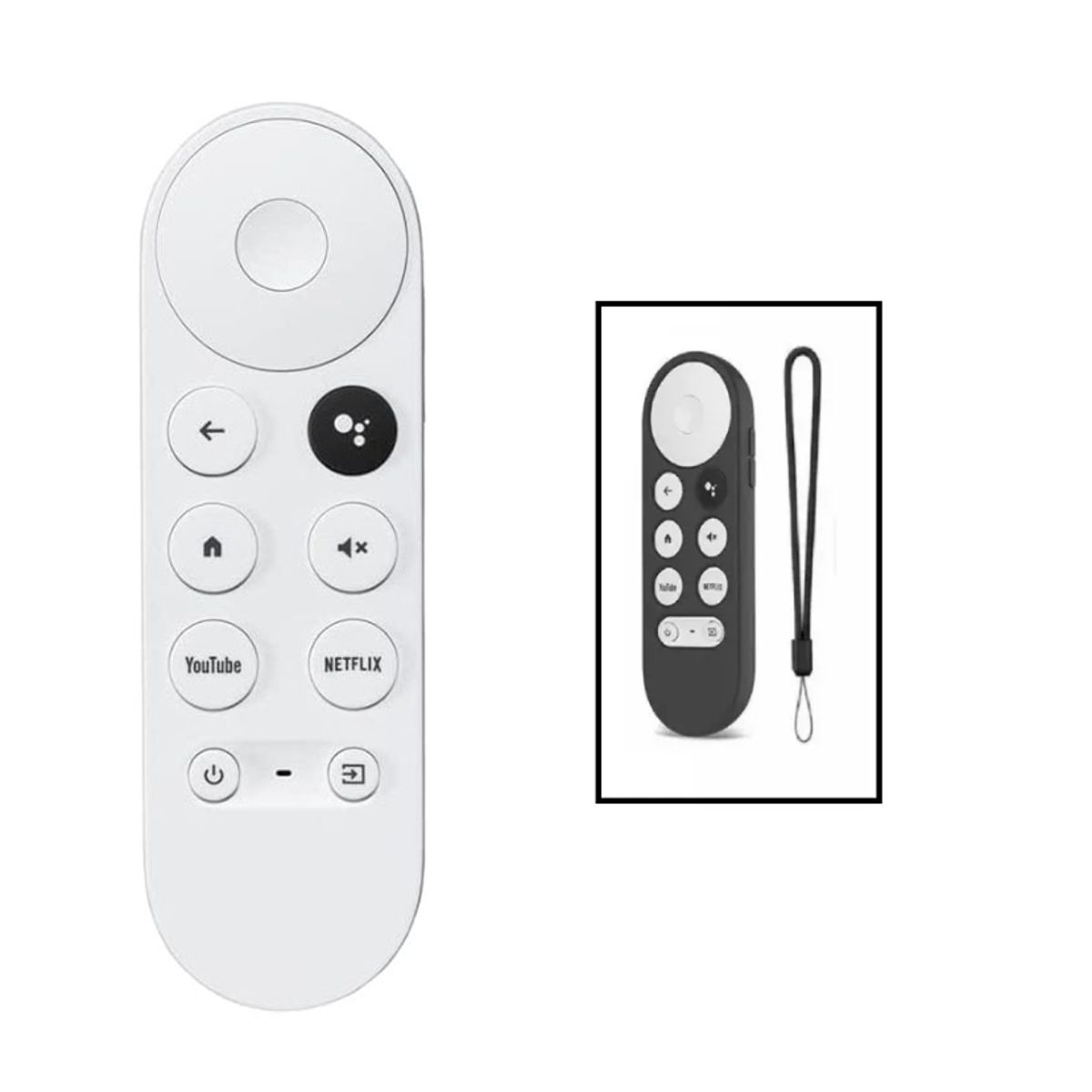 GENERICO - Control remoto generico para chromecast 4 google tv + funda negra