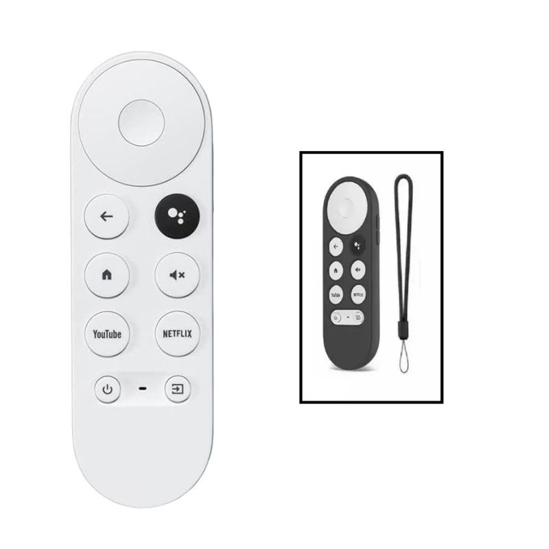 GENERICO - Control remoto generico para chromecast 4 google tv + funda negra
